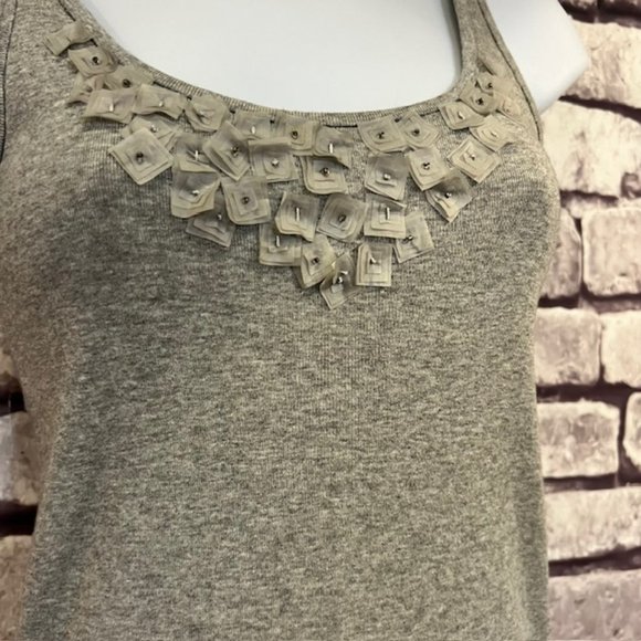 Eileen Fisher Gray Scoop Neck Tank Size XS - Picture 3 of 8